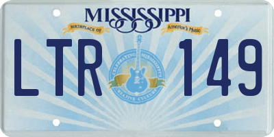 MS license plate LTR149