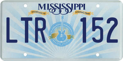 MS license plate LTR152