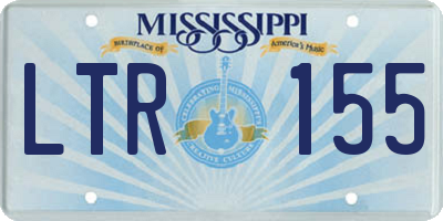 MS license plate LTR155