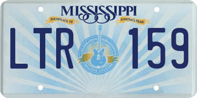 MS license plate LTR159