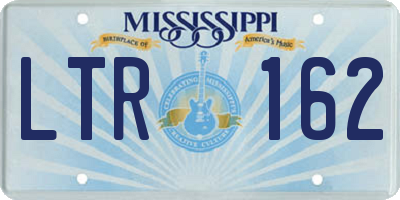 MS license plate LTR162