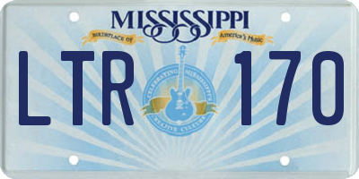 MS license plate LTR170