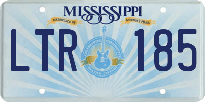 MS license plate LTR185