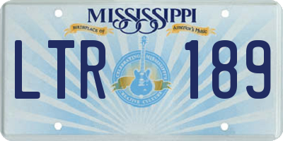MS license plate LTR189
