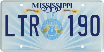 MS license plate LTR190