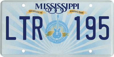 MS license plate LTR195