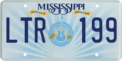 MS license plate LTR199