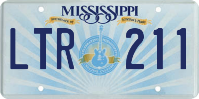 MS license plate LTR211