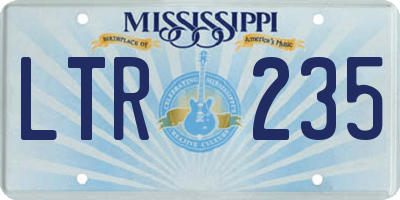 MS license plate LTR235