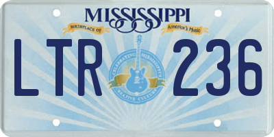 MS license plate LTR236