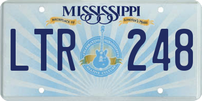 MS license plate LTR248