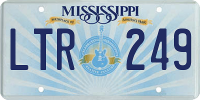 MS license plate LTR249