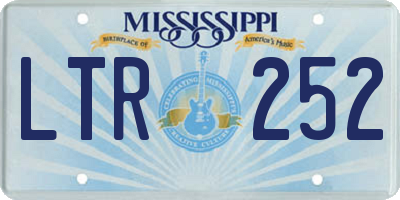 MS license plate LTR252