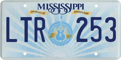 MS license plate LTR253