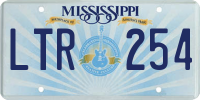 MS license plate LTR254