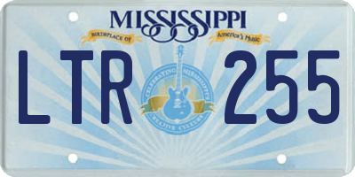 MS license plate LTR255