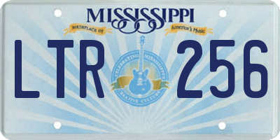 MS license plate LTR256
