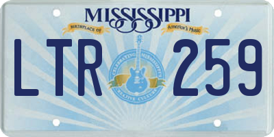 MS license plate LTR259