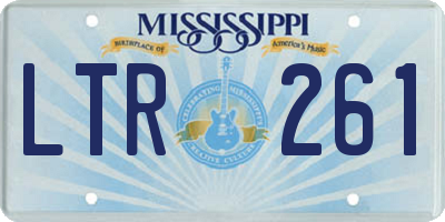 MS license plate LTR261