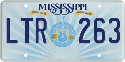 MS license plate LTR263