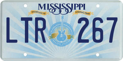 MS license plate LTR267
