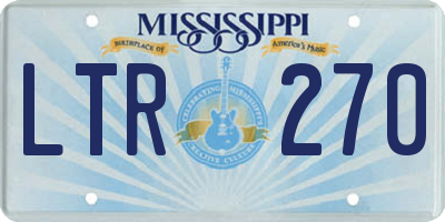 MS license plate LTR270