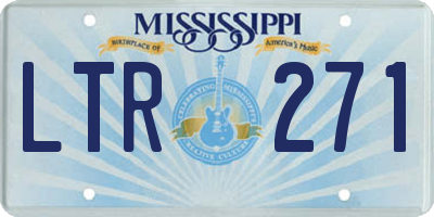 MS license plate LTR271