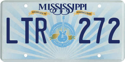MS license plate LTR272