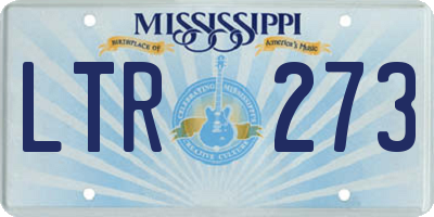 MS license plate LTR273