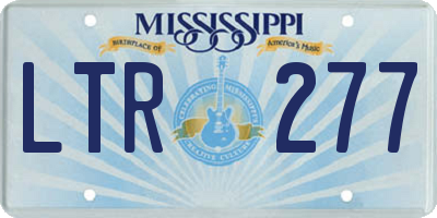 MS license plate LTR277