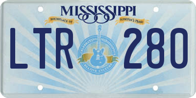 MS license plate LTR280