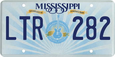 MS license plate LTR282