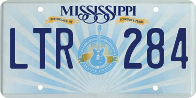MS license plate LTR284