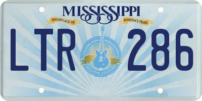 MS license plate LTR286
