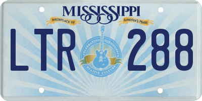 MS license plate LTR288