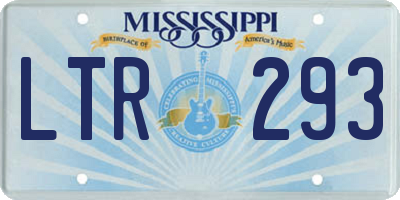 MS license plate LTR293