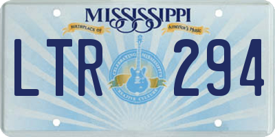 MS license plate LTR294