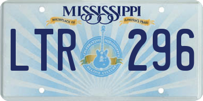 MS license plate LTR296