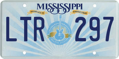 MS license plate LTR297