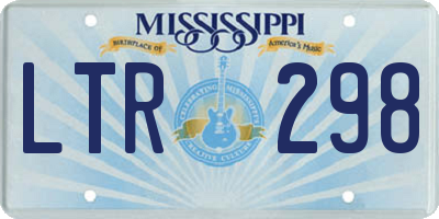 MS license plate LTR298