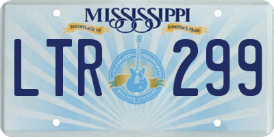 MS license plate LTR299
