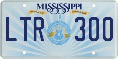 MS license plate LTR300
