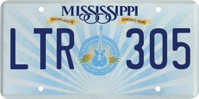 MS license plate LTR305