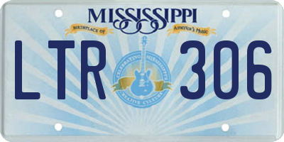 MS license plate LTR306