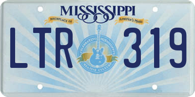 MS license plate LTR319