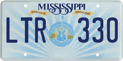 MS license plate LTR330