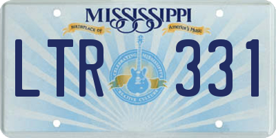 MS license plate LTR331
