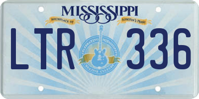 MS license plate LTR336