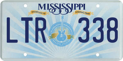 MS license plate LTR338
