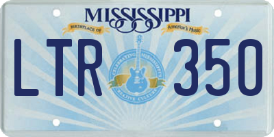 MS license plate LTR350